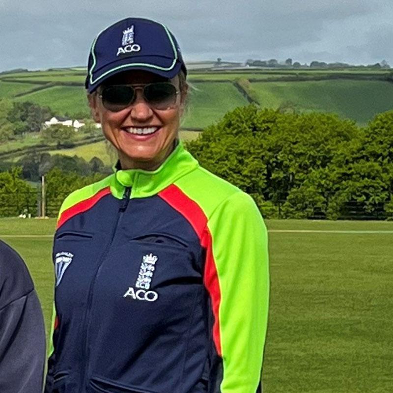 Photo of Lynda Hearne MSc at a cricket match