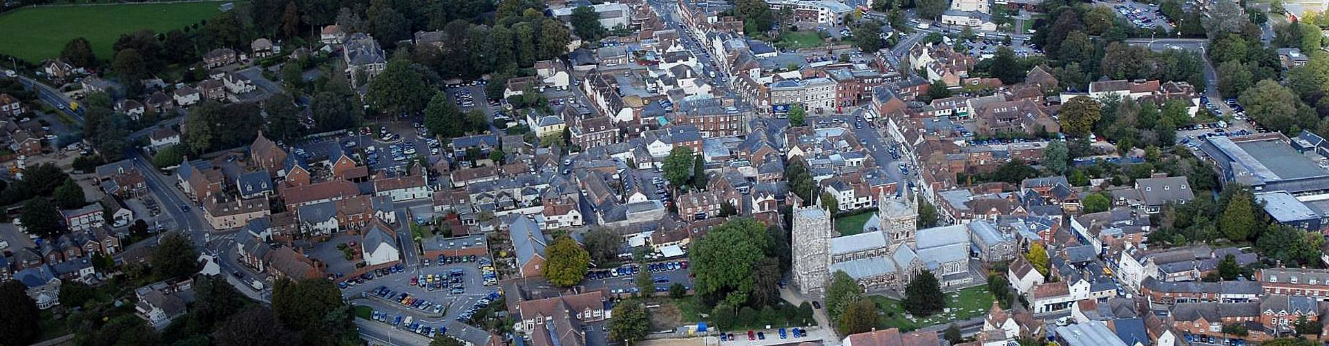 Aerial photo of Wimborne