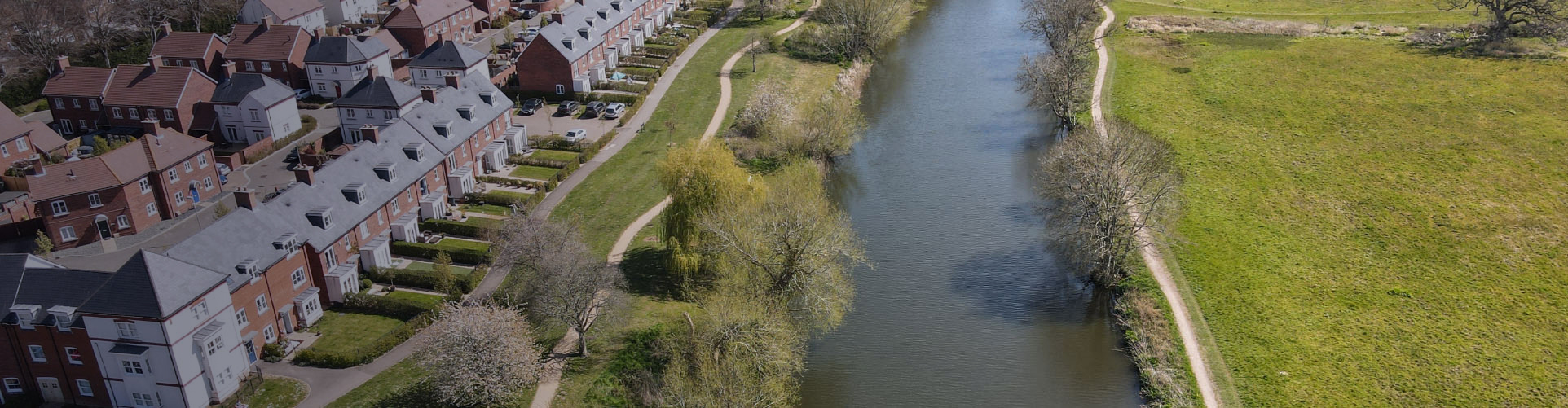 Aerial photo of Wimborne Minster