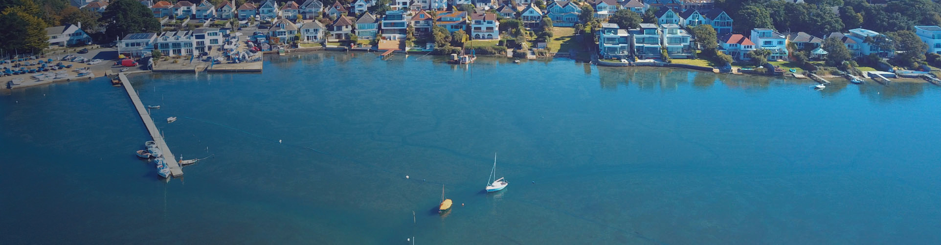 Aerial photo of Blue Lagoon Marine, Lilliput, Poole